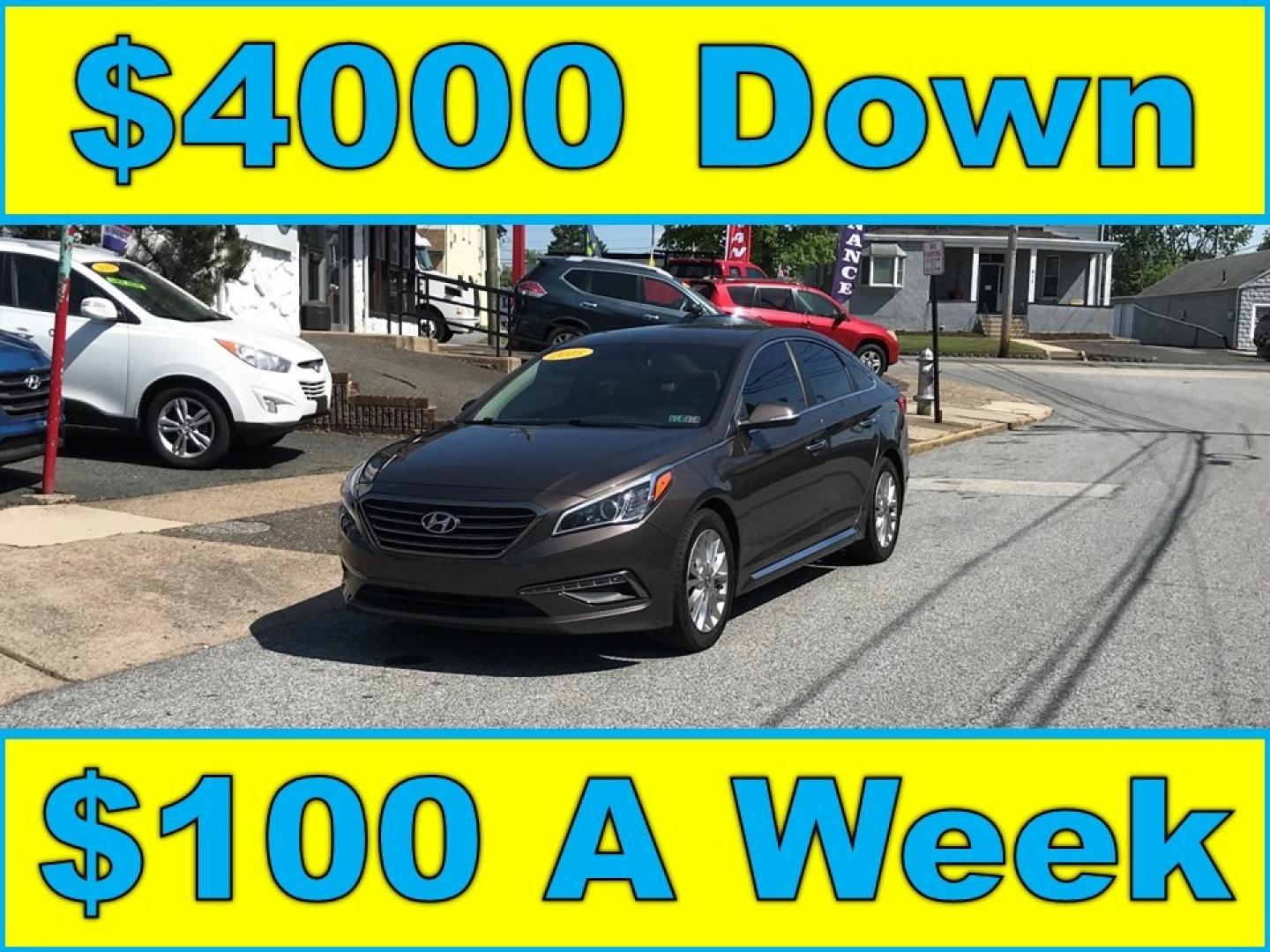 2015 Brown /Tan Hyundai Sonata LIMITED (5NPE34AF7FH) with an 2.4 V4 engine, Automatic transmission, located at 577 Chester Pike, Prospect Park, PA, 19076, (610) 237-1015, 39.886154, -75.302338 - 2015 Hyundai Sonata LIMITED: Backup camera, new PA inspection, SUPER CLEAN, runs LIKE NEW! This vehicle comes inspected and has been given a bumper to bumper safety check. It is very clean, reliable, and well maintained. We offer a unique pay plan that is known for being the easiest and fastest f - Photo#0